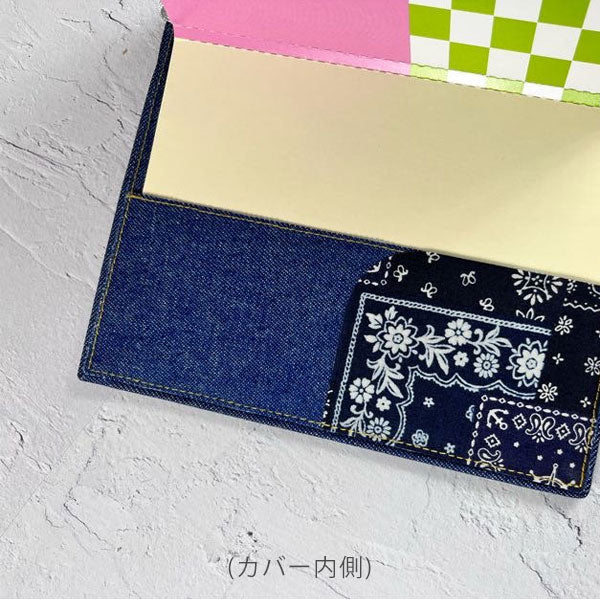 い草ブックカバー 文庫サイズ [色：ベージュ・柄：デニム2] シンメ A01-11-00303 [M便 1/2]