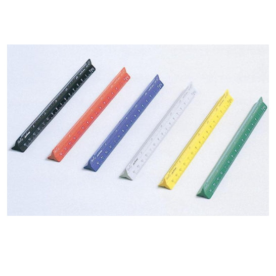 カラー三角スケール　１５ｃｍ＜オールプラスチック＞　ＤＲＡＰＡＳ（ドラパス）　854-NO16-241〜246 [M便 1/29]