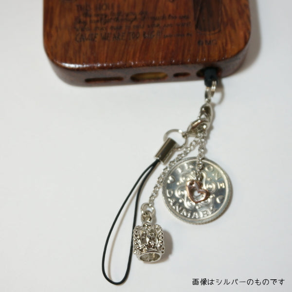 【6/17角乢】ハッピーハートコイン【HAPPY HEART COIN】「幸せを呼ぶコイン」ストラップ イヤホンジャック付き ゴールド アドウィン(アクトワークス) HS-G [M便 1/15]