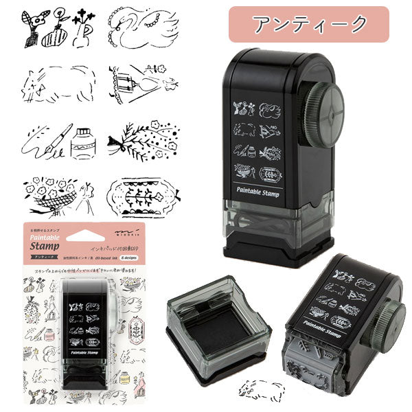 スタンプ 回転印 ダイヤル [全10種類] デザインフィル(ミドリ) 35579/80/1/2/3/4/5/6/7/8