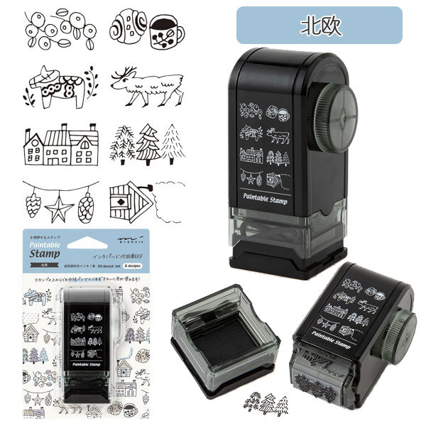 スタンプ 回転印 ダイヤル [全10種類] デザインフィル(ミドリ) 35579/80/1/2/3/4/5/6/7/8