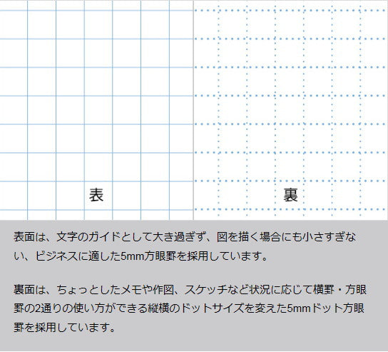 ツァイトベクター　レポート用紙【B5サイズ】ミシン目付き両面使用可能タイプ　方眼・ドット方眼　レイメイ藤井　ZVP425