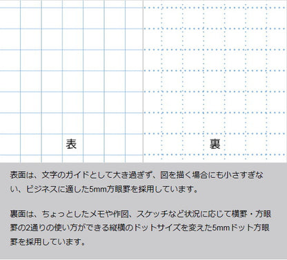 ツァイトベクター　レポート用紙【B5サイズ】ミシン目付き両面使用可能タイプ　方眼・ドット方眼　レイメイ藤井　ZVP425