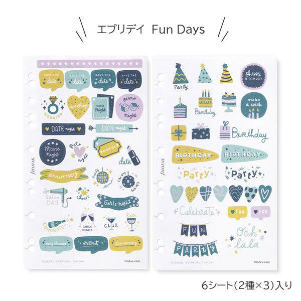 ステッカー [全5種類] 6シート入り fILOFAX（ファイロファックス