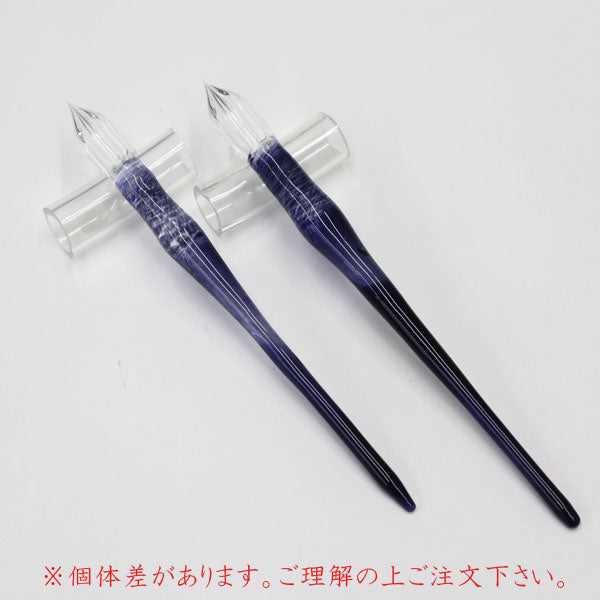 ガラスペン ガラス工房aun 「BULE SAKURA×うさぎやオリジナルモデル インディゴの街 ”ブルー”」