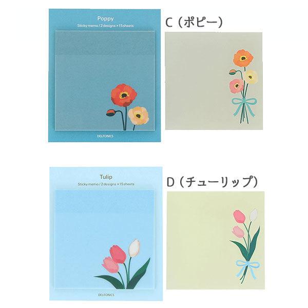 Flower Rollbahn《フラワー ロルバーン》  付せん [全5種] デルフォニックス［DELFONICS］500959ｰ97 [M便 1/20]