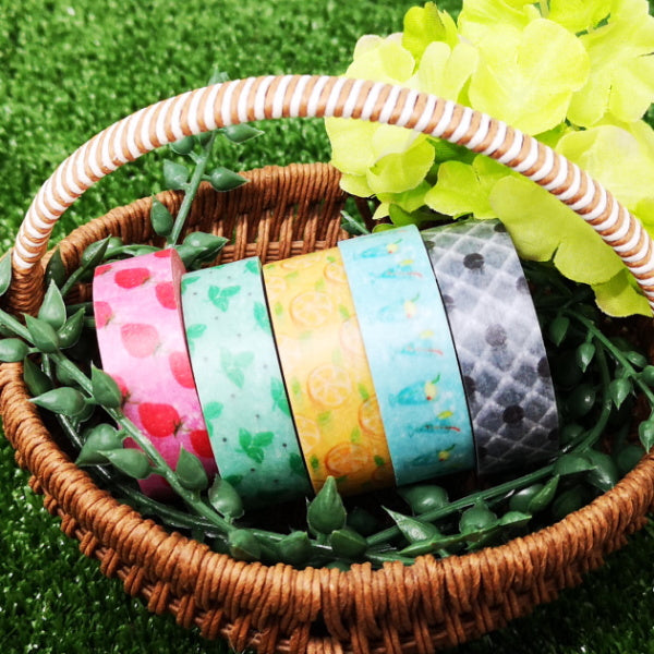 Marche de Lapin《マルシェドゥラパン》うさぎやオリジナルマスキングテープ [マルシェ ミント] 15mm×10m　カモ井加工紙 129-オリジナルMT-19 【ネコポス可】