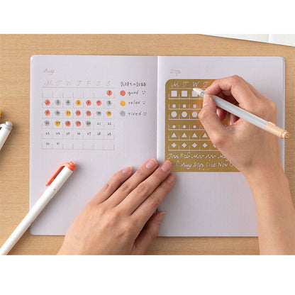 カレンダーテンプレート 月間ブロック柄 [全3種類] デザインフィル(ミドリ) 49099/100/101 [M便 1/14]