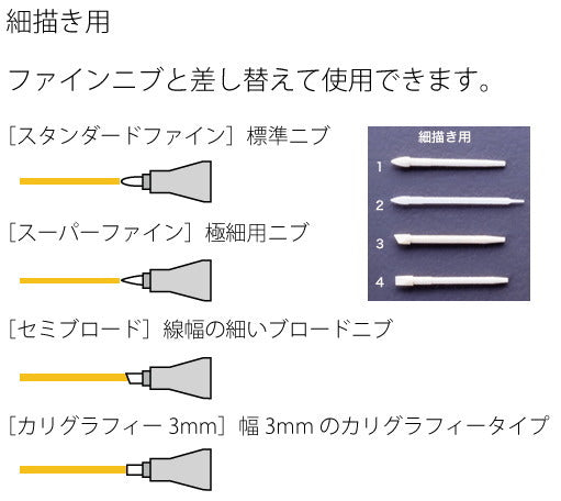 COPIC/コピッククラシック専用 オプショナルニブ　　[細書き用・セミブロード] 10個入り  TOO 11300007