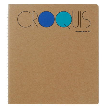 スケッチブック/クロッキーブック　L判1/4サイズ  ブルー/ライトブルー　 マルマン　SQ（1冊）