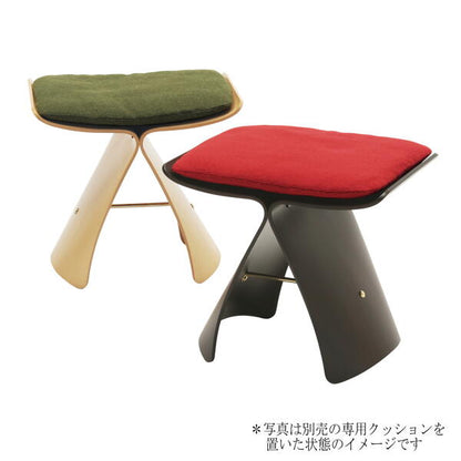 《正規取扱店》バタフライスツール用クッション　レッド／グリーン　S-0048AA-AA 天童木工 【送料無料】