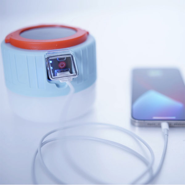 充電式 LEDランタン ライトブルー ナカバヤシ UA-LED014LBL　【取寄せ品】