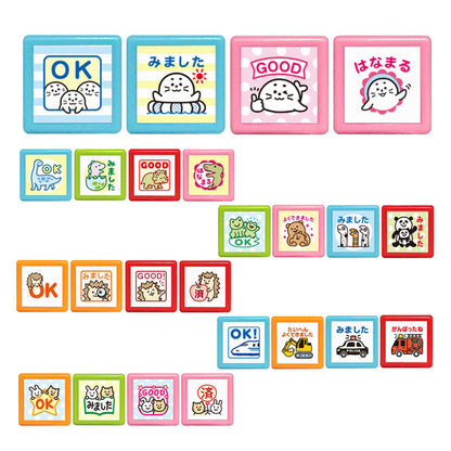ミニ☆ポンスタンプ4Pセット [全6種] こどものかお 0541-001/2/3/4/5/6