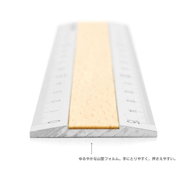 アルミ＆ウッド定規 15cm [全6色] デザインフィル(ミドリ) 42257/70/74