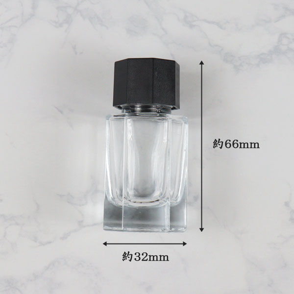 インクボトル　ガラス瓶　ガラスボトル　＜空＞　15ml　キャップ付き　1個　*NG ネコポス便対応不可*