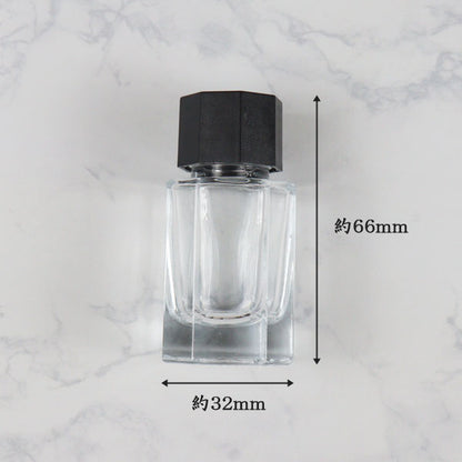 インクボトル　ガラス瓶　ガラスボトル　＜空＞　15ml　キャップ付き　1個　*NG ネコポス便対応不可*