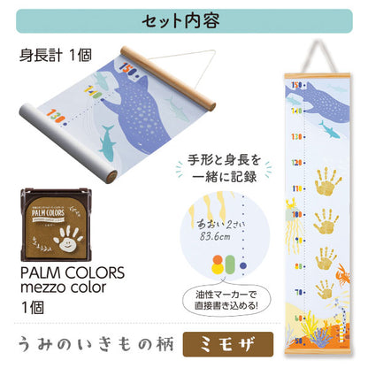 手形身長計 [全4種類] PALMCOLORSシリーズ シャチハタ HPSS-*/H-*