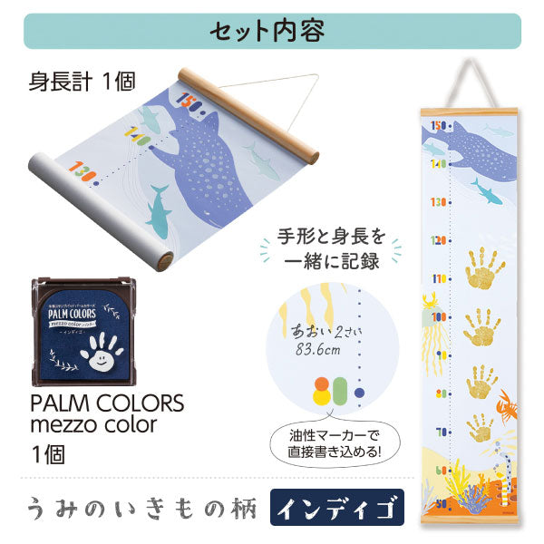 手形身長計 [全4種類] PALMCOLORSシリーズ シャチハタ HPSS-*/H-*