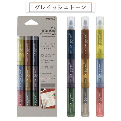 3色 連結ペン ジョインドッツ 3本入 [全2種類] 丸型ペン先 デザインフィル(ミドリ) 38141/2 [M便 1/3]