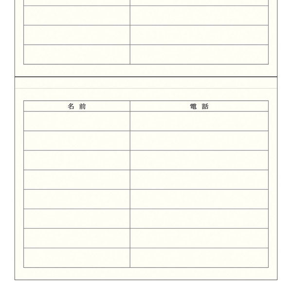 電話帳 A5 大人の電話帳 [全2色] デザインフィル(ミドリ) 34177/34175 [M便 1/2]