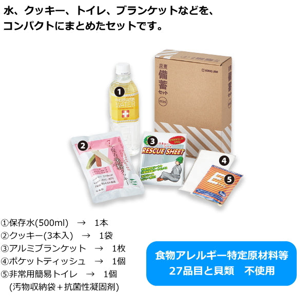 災害対策セット 《災害備蓄セット ミニ》  キングジム MNS-200　取寄せ