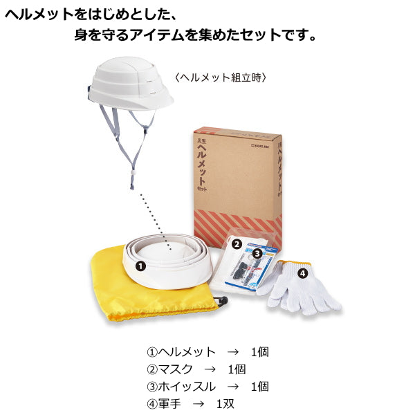 災害対策セット《災害ヘルメットセット》キングジム HMS-200　取寄せ