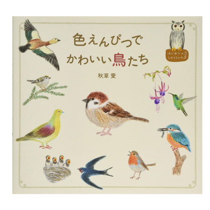 【ネコポス便対応可能商品】色えんぴつでかわいい鳥たち  パイインターナショナル 1745-4636
