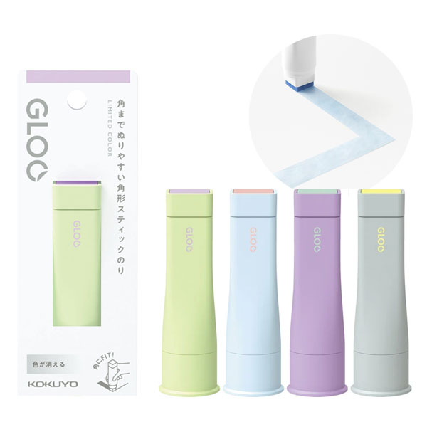 限定！GLOO《グルー》シリーズ スティックのり バイカラー ≪色が消える≫ Sサイズ [全4色] コクヨ タ-G311-L*-1P