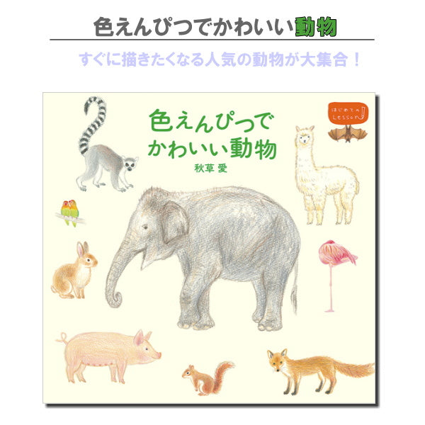 【ネコポス便対応可能商品】色えんぴつでかわいい動物  パイインターナショナル 1745-4068
