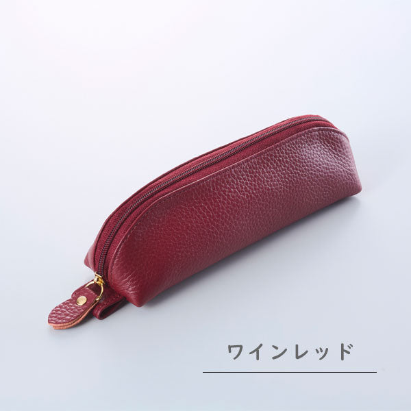 KEYUKA 本革　ペンケース　筆箱　レッド sd1_8c31f4c87a08d051bbb61c9c4a