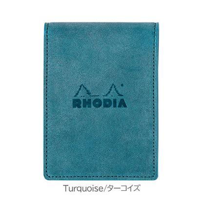 【限定】RHODIA《ロディア》オーガナイザー Chic/シック＜カーキ/ターコイズ＞ 8×11cm ミニ3穴 牛革 ロディア CF11OGZ01