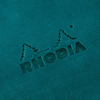 【限定】RHODIA《ロディア》オーガナイザー Chic/シック＜カーキ/ターコイズ＞ 8×11cm ミニ3穴 牛革 ロディア CF11OGZ01
