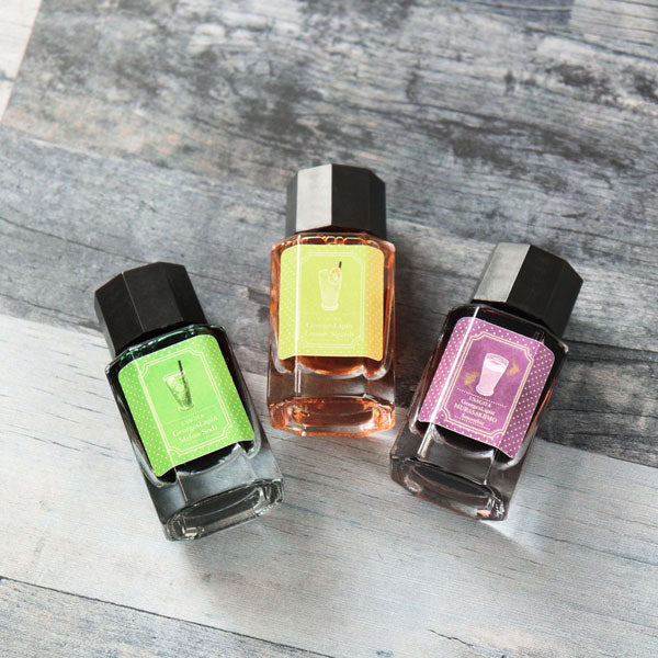 うさぎやオリジナルインク『ジョルジュシリーズ』 ドリンクイメージ　万年筆インク　全3色　15ml　マルシェドゥラパン　第2弾