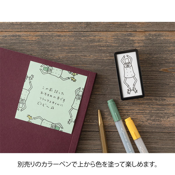 オジサン30th スタンプ 浸透印 ハーフ [全2種類] デザインフィル(ミドリ) 35595/6 [M便 1/6]
