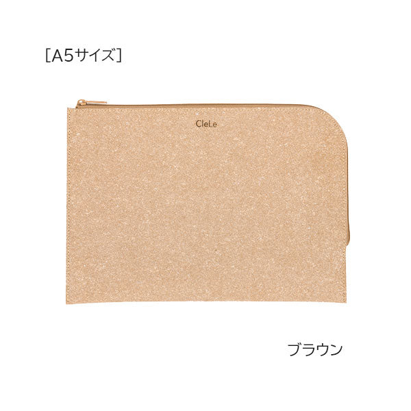 【10/03角乢】CleLe リサイクルレザーフラットケース[A5サイズ、B6サイズ] [全2色] ナカバヤシ CLL-FC- [M便 1/2]