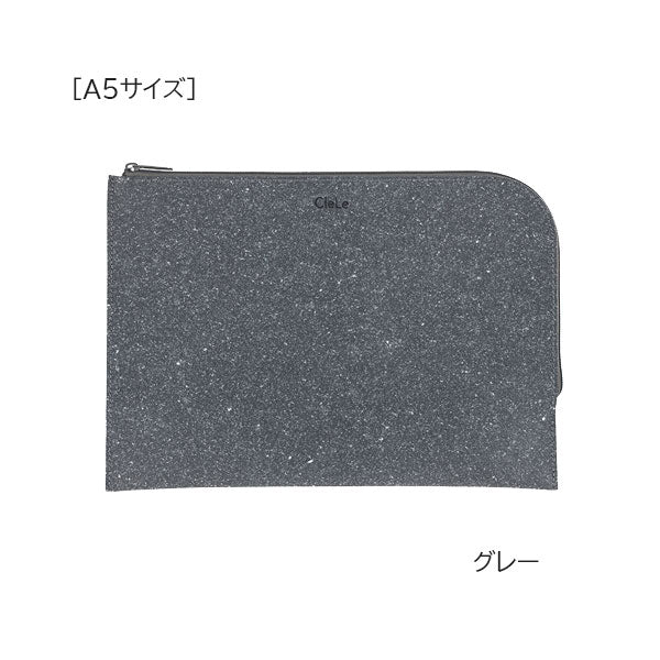 【10/03角乢】CleLe リサイクルレザーフラットケース[A5サイズ、B6サイズ] [全2色] ナカバヤシ CLL-FC- [M便 1/2]