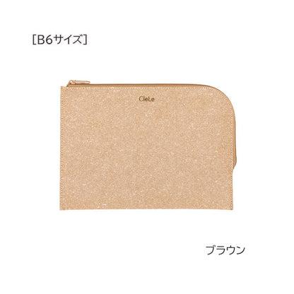 【10/03角乢】CleLe リサイクルレザーフラットケース[A5サイズ、B6サイズ] [全2色] ナカバヤシ CLL-FC- [M便 1/2]