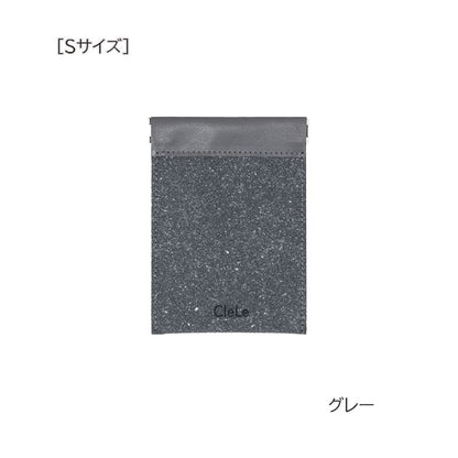 【10/03角乢】CleLe リサイクルレザースプリングポーチ[Mサイズ、Sサイズ] [全2色] ナカバヤシ CLL-SP- [M便 1/4]