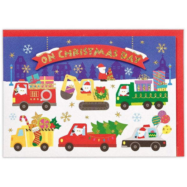 立体カード クリスマスはたらく車ll 日本ホールマーク 828-530 [M便 1/6]