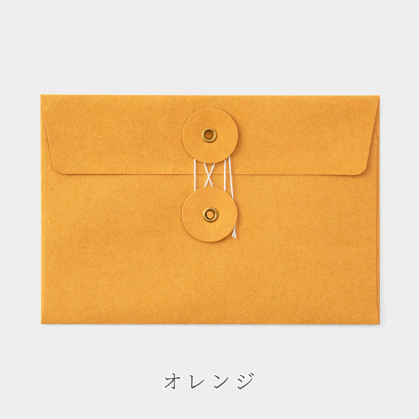 クラフト エンベロップ [M] 横 紐付 8枚入 [全2色] デザインフィル(ミドリ) 85673/85674 [M便 1/2]