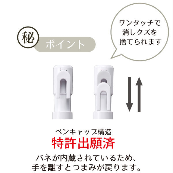 ペン磁ケシ [全3色] ノック式消しゴム クツワ RE037 – 文具専門ストア