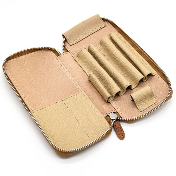 ラウンドジップペンケース エッセンシャル［全4色] MAYAレザー