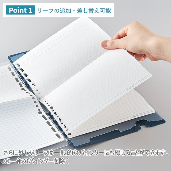 二つ折りリングノート 「コンパックノート」  A5サイズ [全10色]  キングジム 20-9954** 【1冊のみネコポス便対応可】