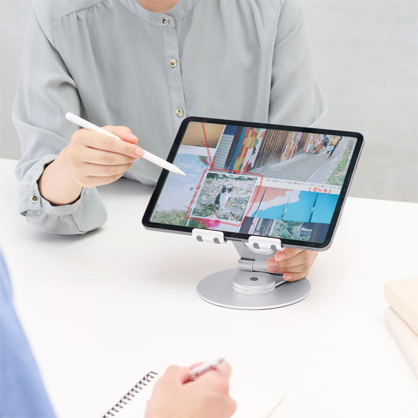 タブレットスタンド（回転式） キングジム TBL10-SL　【取寄せ品】