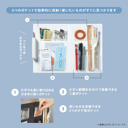 《スキットマン》 冷蔵庫ピタッとファイル 小物整理タイプ [全2色] キングジム 2941