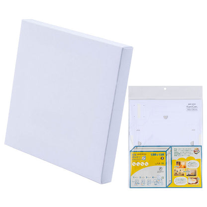 紙製組み立てキャンバス (130×130mm) 2枚セット ナカバヤシ PAC-1313-2PWH