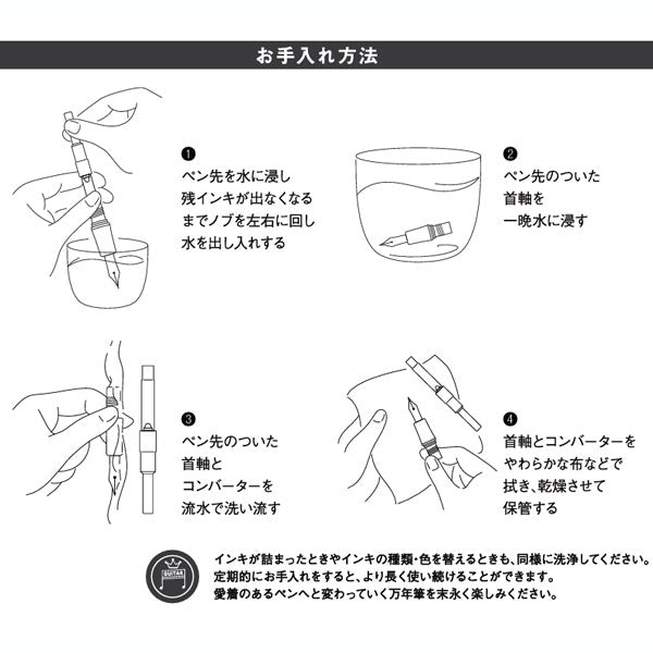 ギター 万年筆 F（細字） [全4色] 寺西化学工業 5-GFPN-**-F  *ネコポス不可*