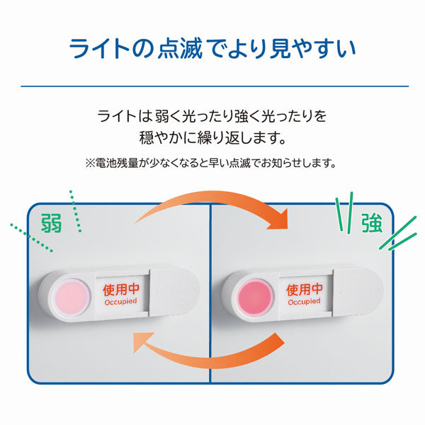 光る表示プレート ホワイトグレー キングジム LSP10-W　【取寄せ品】
