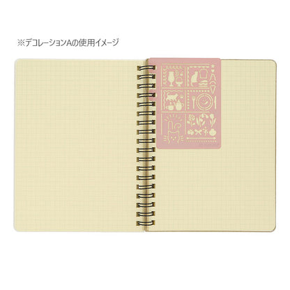Rollbahn《 ロルバーン》 ポケット付メモ用 テンプレート デコレーション A/B [全4種類] デルフォニックス 50117A/B-522/704 [M便 1/30]