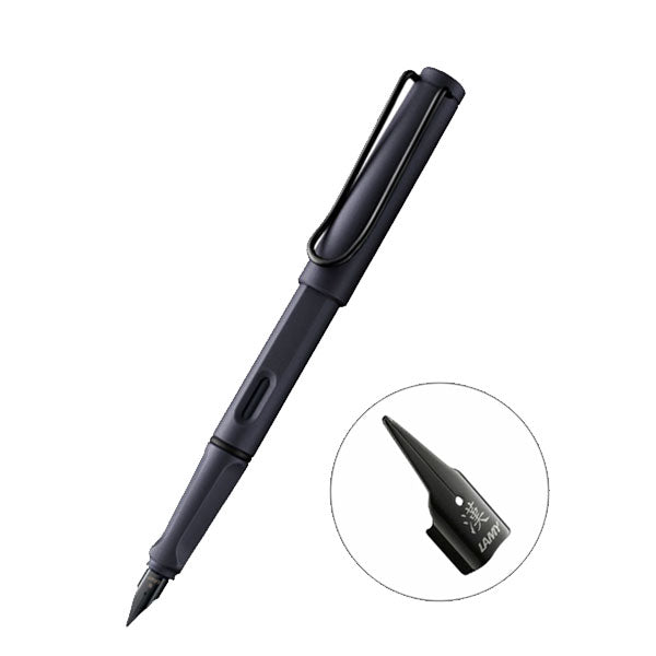 【11/14角乢】【数量限定】ラミー サファリ steel black 万年筆 [漢字ニブ] LAMY(ラミー) L0E2-KJ 【送料無料*】